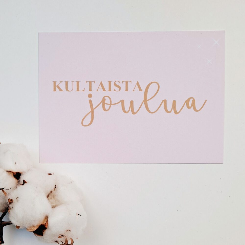 Joulukortti - kultaista joulua